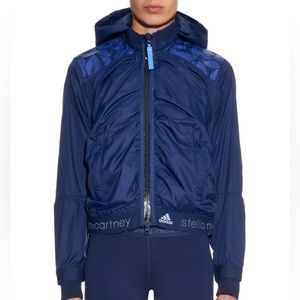 Stella McCartney by Adidas navy floral accents jacket run windbreaker S/M 36EU